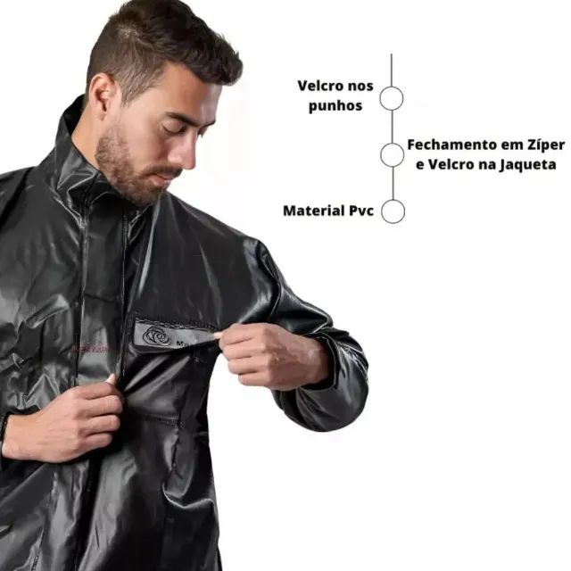 Conjunto Capa de Chuva Para Motoqueiro GG ou G Brascamp - Foto 4