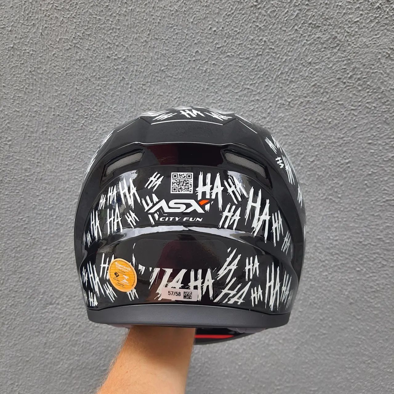 Capacete asx City fan   hahaha - Foto 4