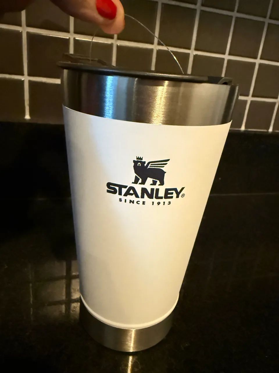 copo stanley original branco personalite nunca usado - Foto 5