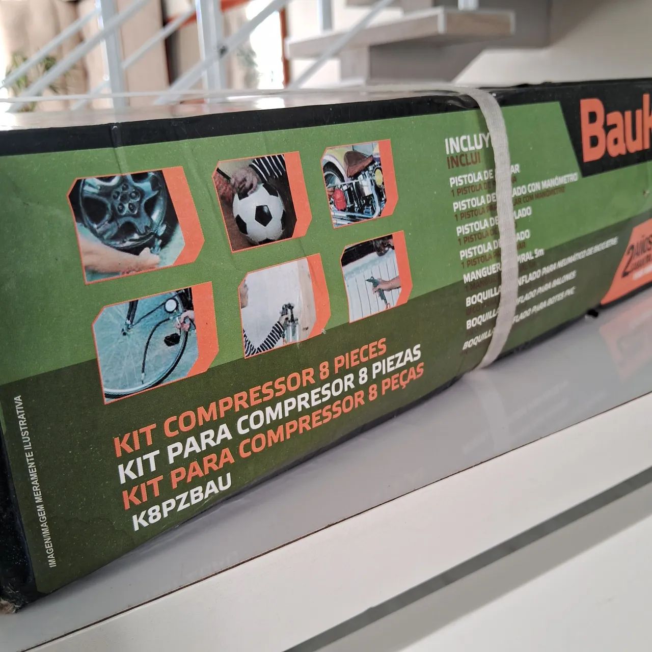 Kit Compressor de Pintura Bauker 8 Peças - Foto 3