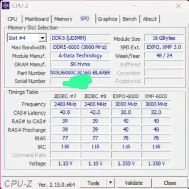 DDR5 32GB (2x16GB), 6000MHz, DDR5, CL3064330132915714121