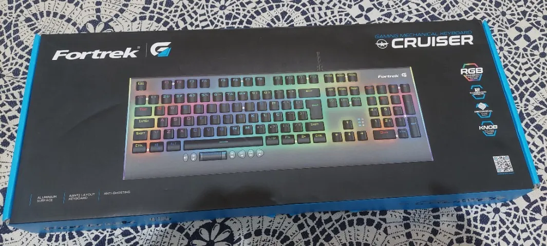 Teclado Mecânico Fortrek Cruiser Blackhawk - Completo na Caixa, Perfeito Estado!