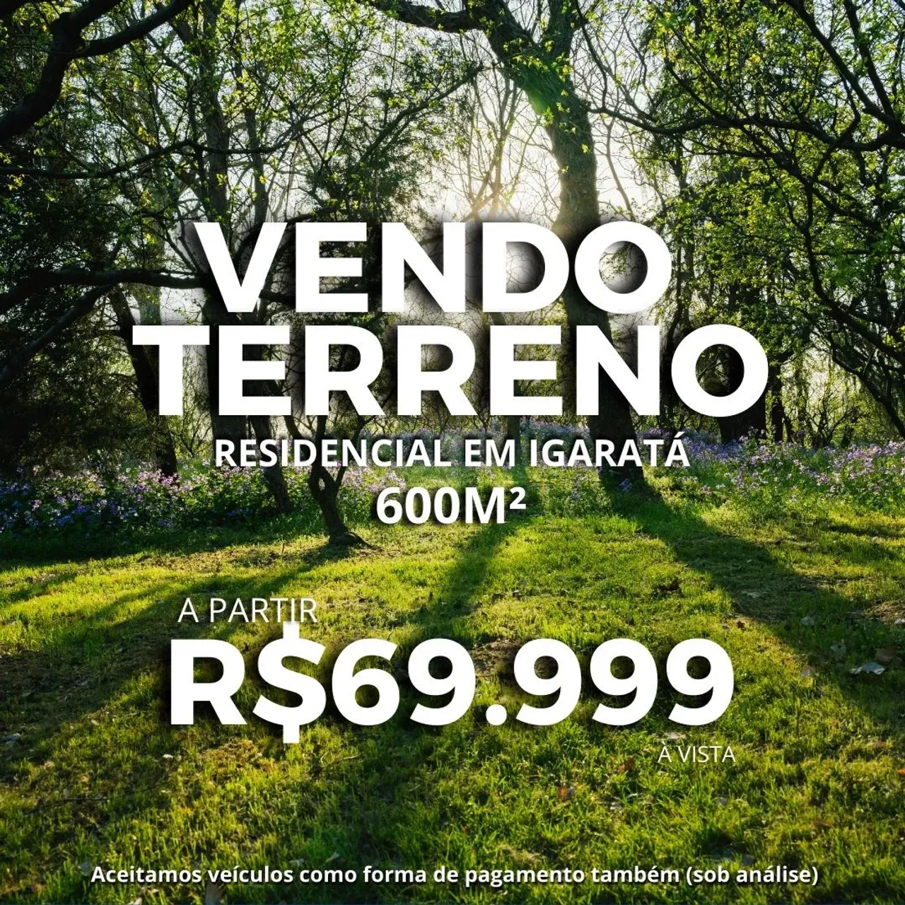 PROMOÇÃO IMPERDÍVEL EM IGARATÁ - VALORES PERFEITO PARA FAZER O SEU INVESTIMENTO EM TERRENO