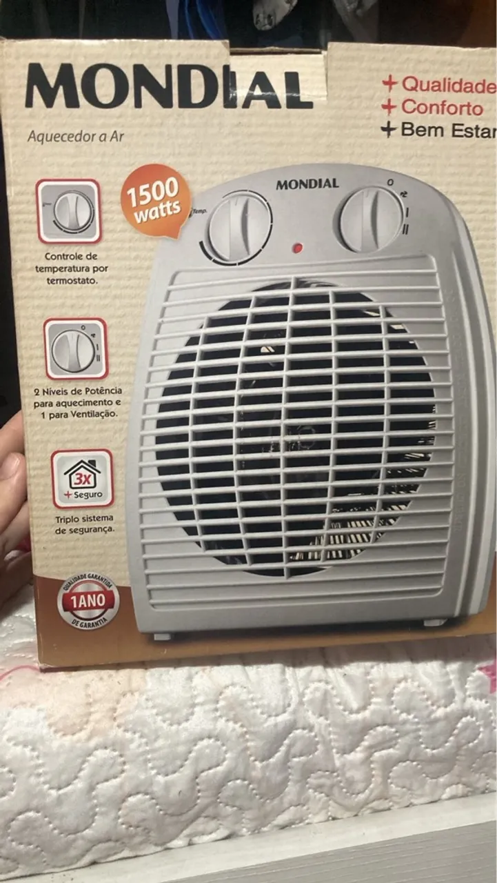 Aquecedor de Ar Mondial 1500W