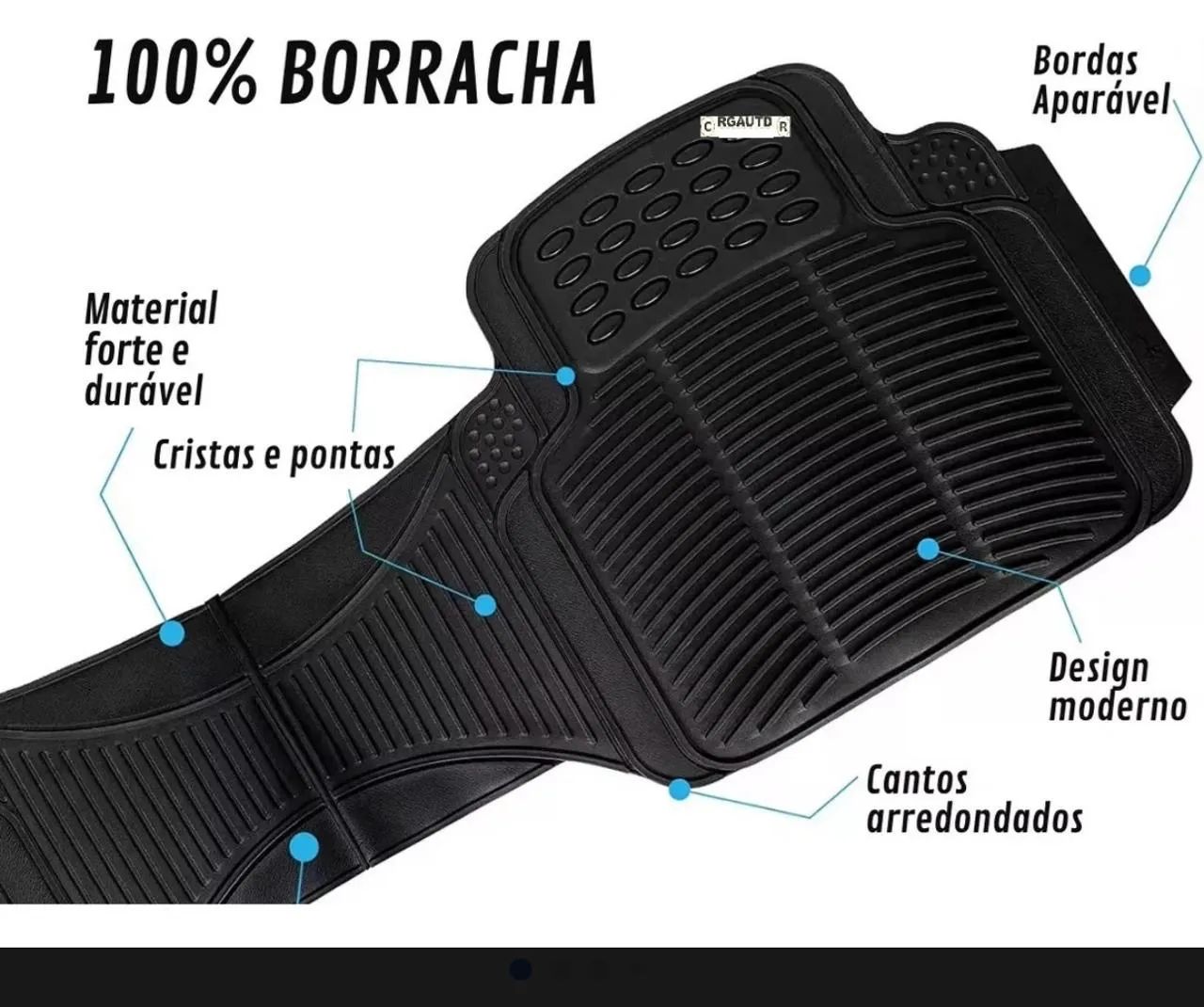 Tapete de carro de borracha original universal  - Foto 3