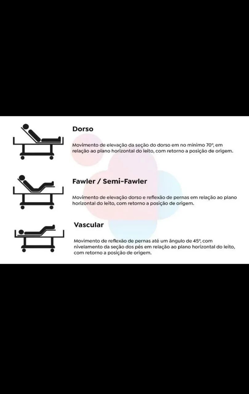 Cama hospitalar Fawler manual  - Foto 2