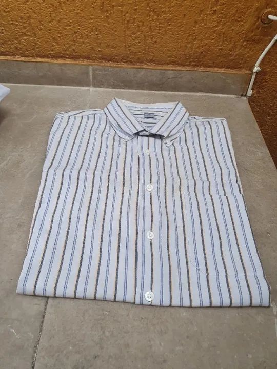 Camisas Mangas Curtas Listradas - Foto 2