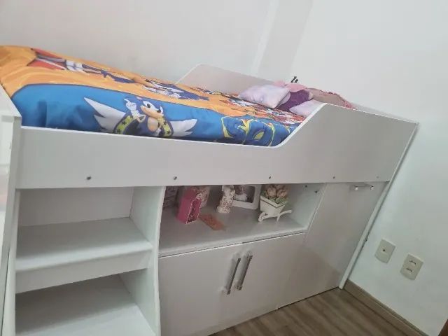 Caminha infantil com escrivaninha armário e colchão  - Foto 2