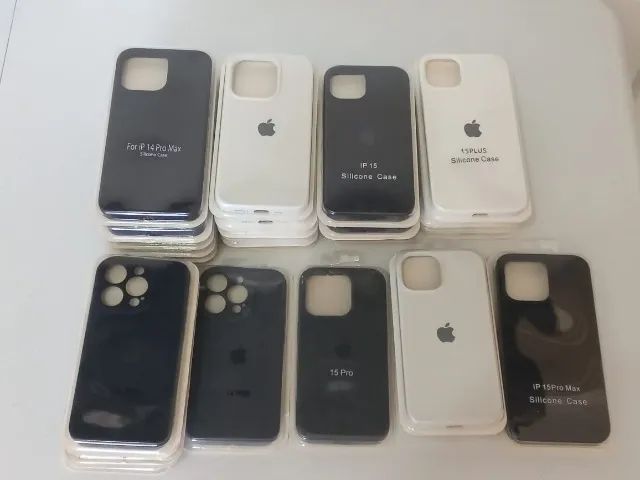 Lote de Capas iPhone 14 e 15 vários modelos excelente qualidade oportunidade revenda!