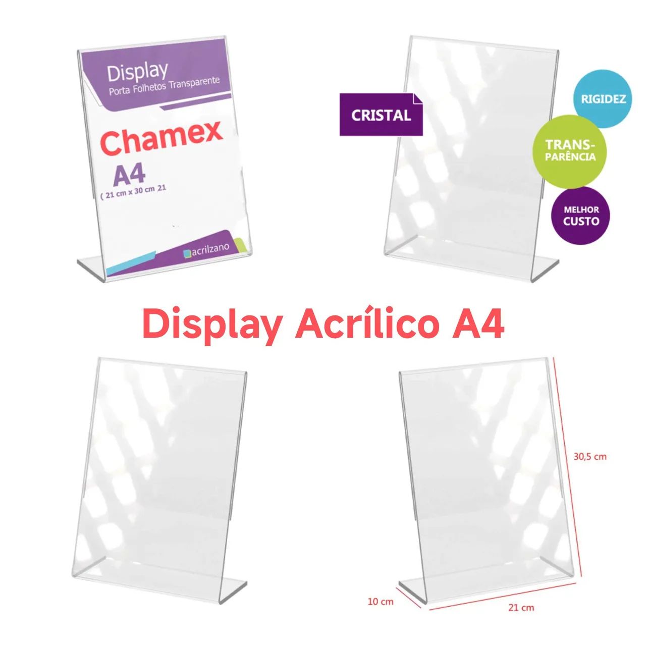 Display Acrílico A4 para Folhetos
