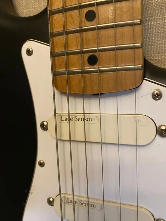 Stratocaster FENDER mex : captação Lace Sensor Gold + mid Boost "CLAPTON" - Foto 5