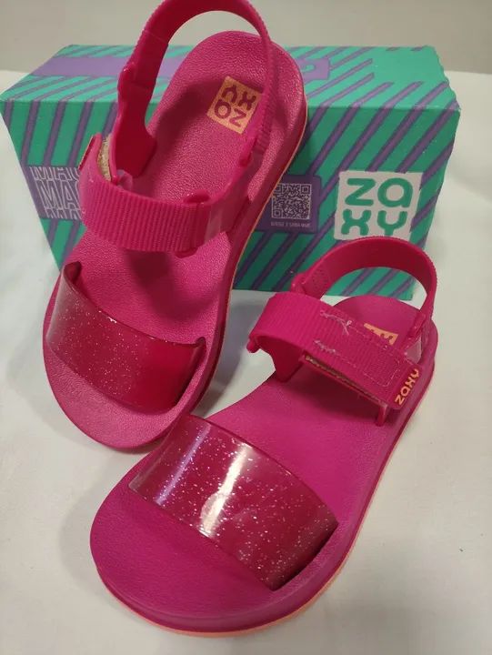 Sandália Papete Infantil Grendene Zaxy Way Menina - Rosa - Foto 4