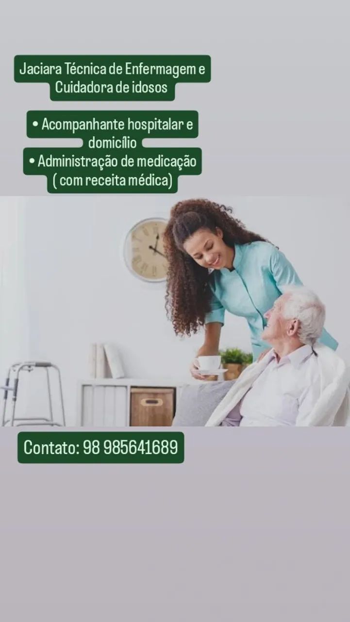 Técnica de Enfermagem e Cuidadora de idosos 
