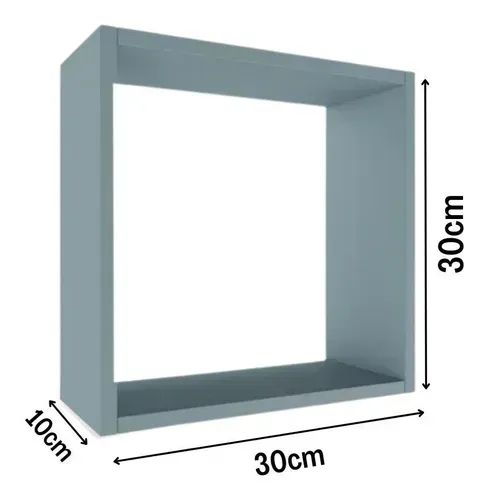Kit 03 Nichos 30x30 Branco Sala Quarto Banheiro Decoração - Foto 4