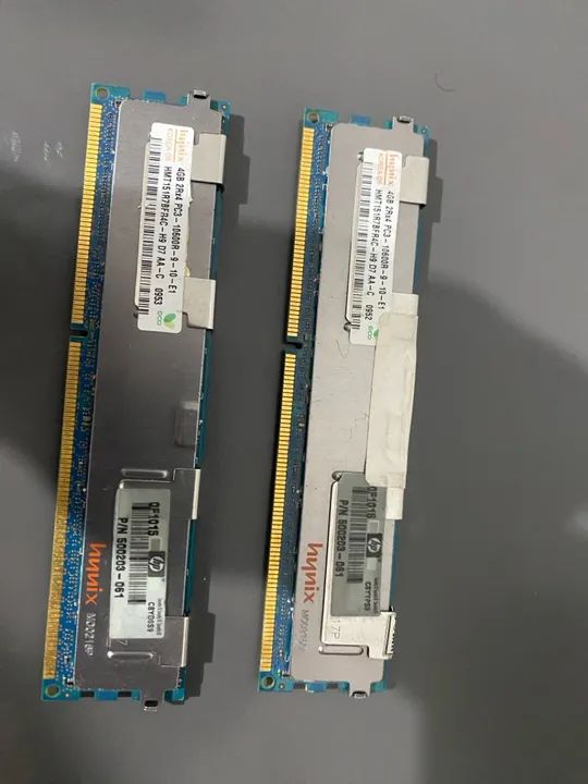 2x Memória RAM 4GB DDR3 Hynix PC3-10600R
