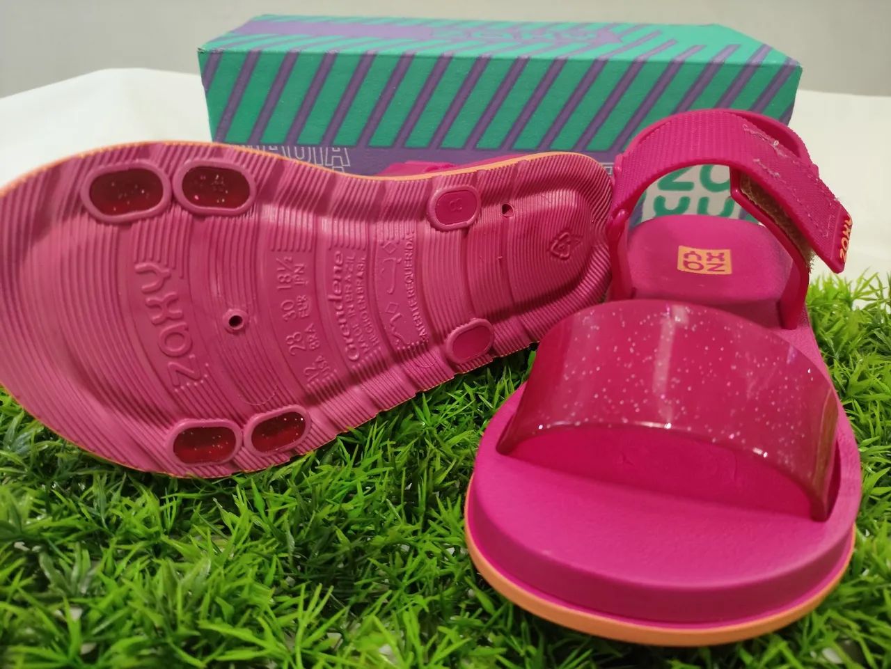 Sandália Papete Infantil Grendene Zaxy Way Menina - Rosa - Foto 2