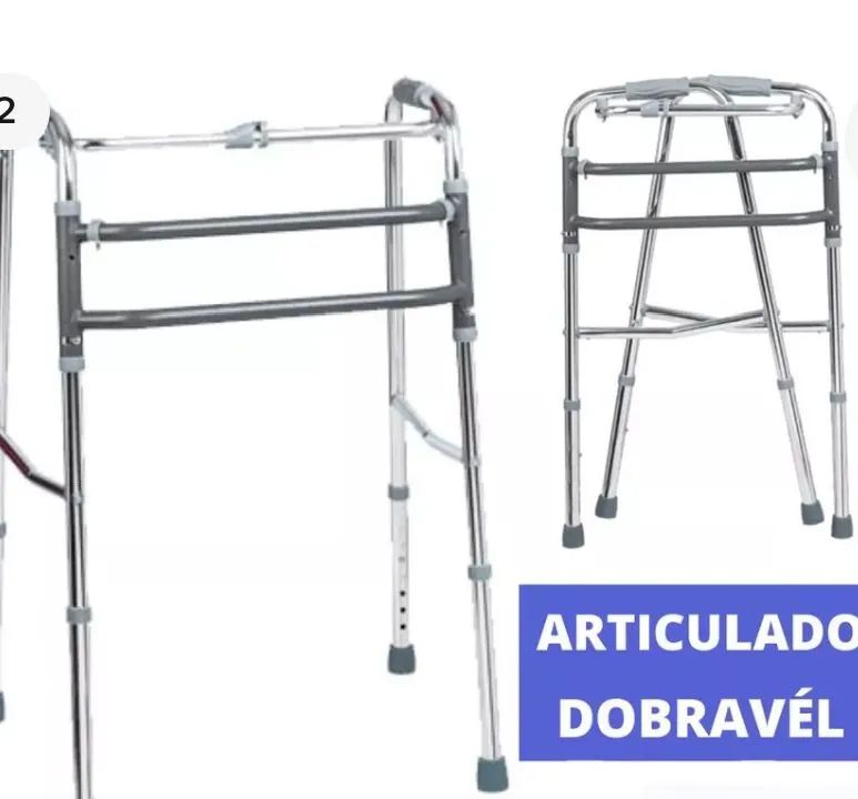Andador de alumínio dobrável leve para idosos - Foto 5
