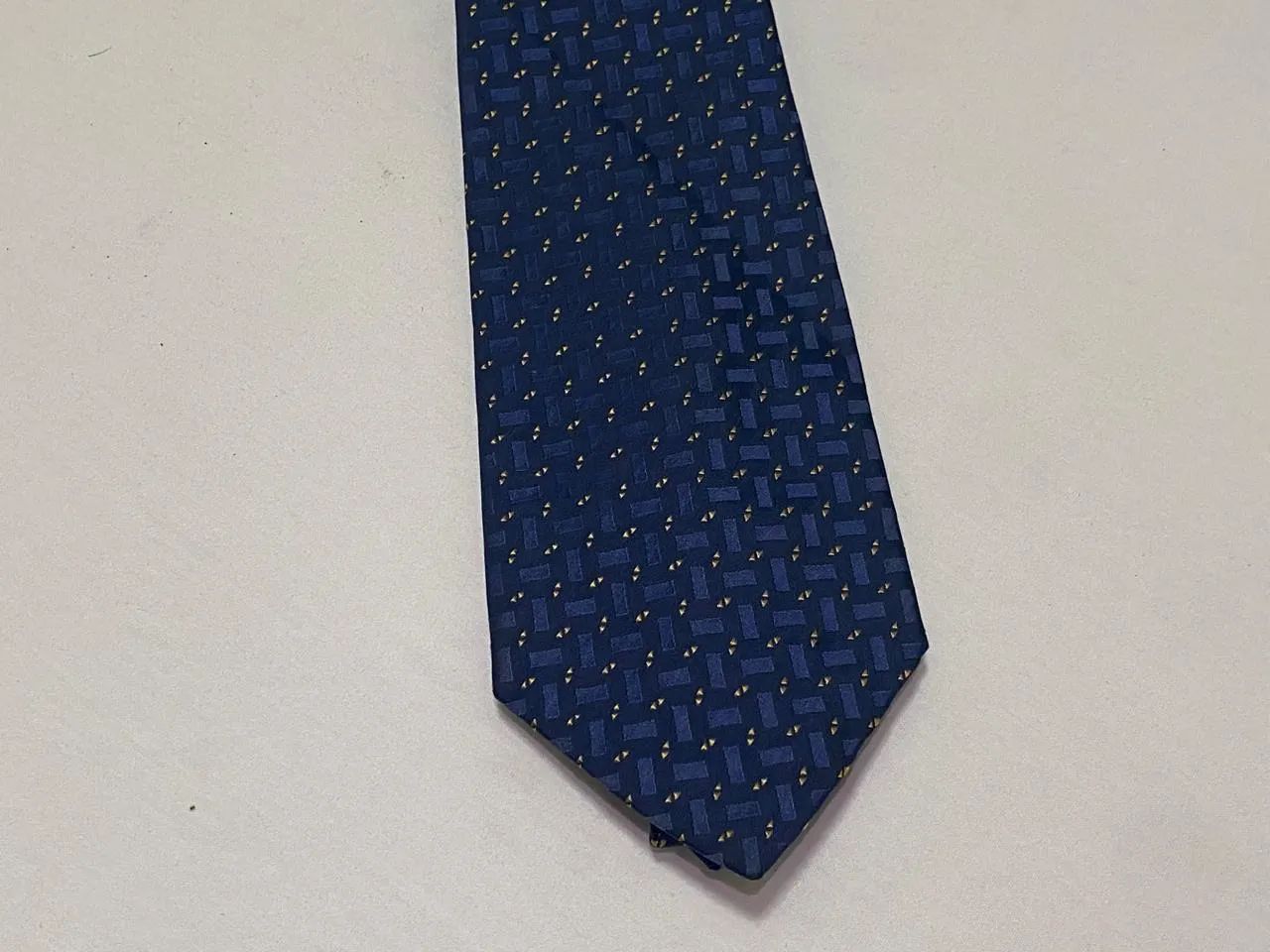 Gravata Todays Man Azul Escuro Estampada Bom Estado