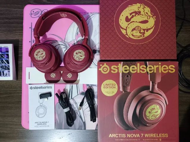 Headset Arctis Nova 7 Dragon Edition + Microfone Fifine AM8 *LEIA DESCRIÇÃO* 