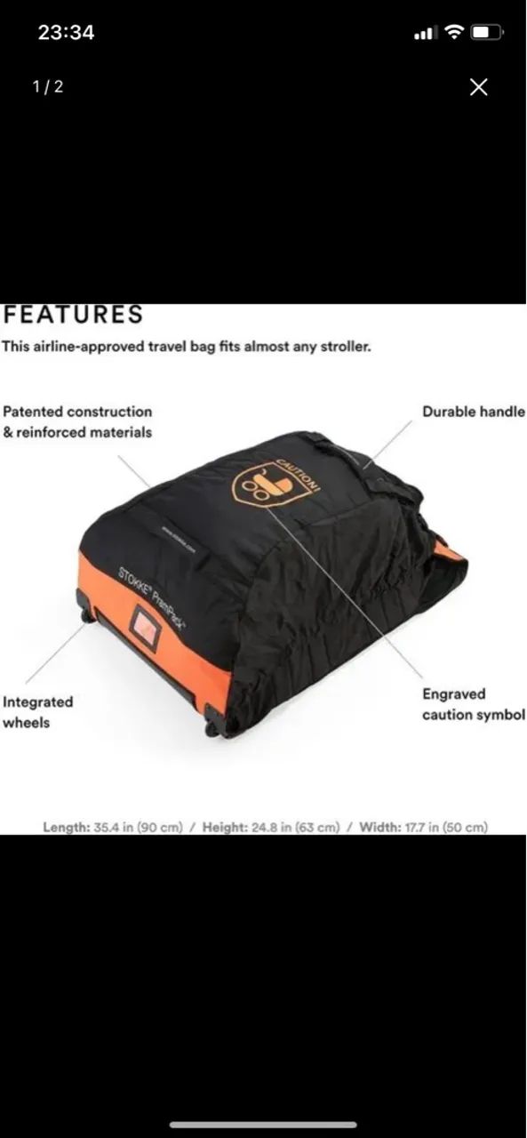 Bolsa STOKKE PramPack para Carrinho de Bebê - Original - Foto 3