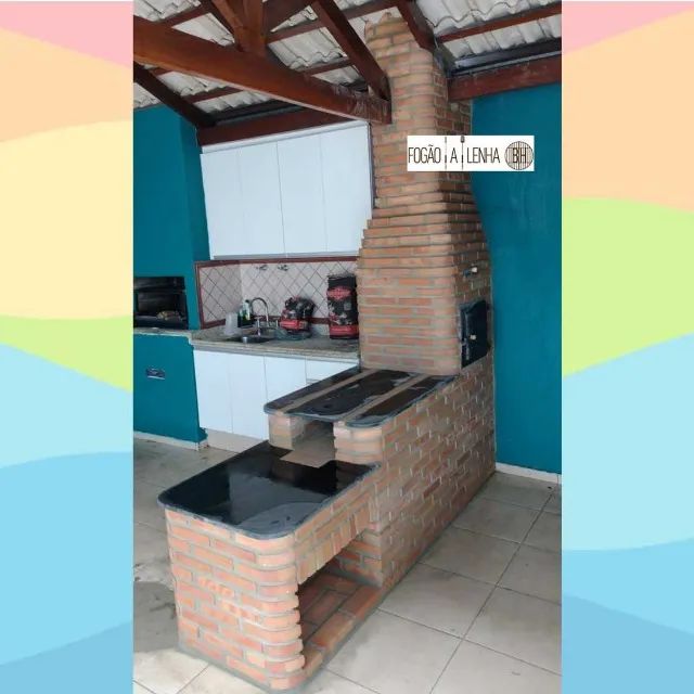 Fogão a Lenha e Forno de Tijolinho a vista - Foto 4