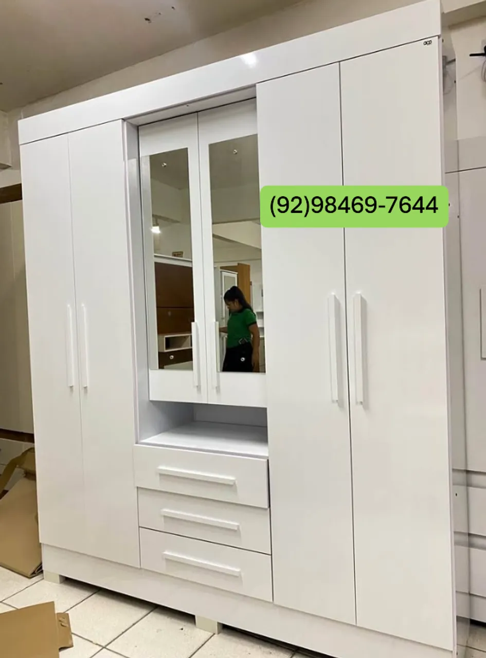 Guarda Roupa MDF 6Portas com espelho