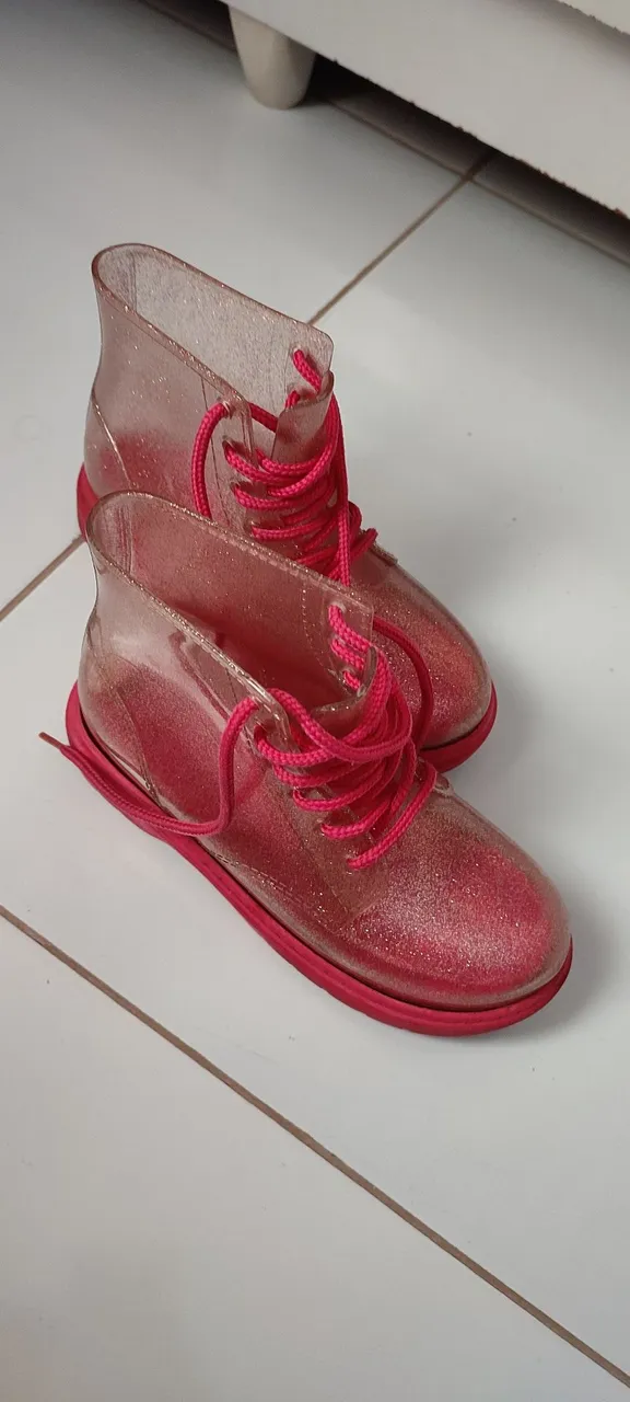 Bota Infantil Glitter Rosa