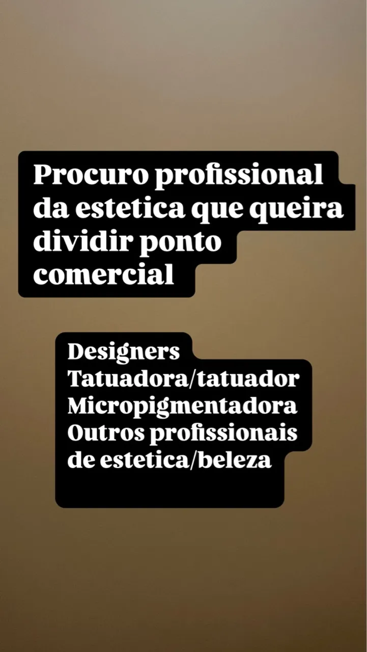 Procuro profissional que queira dividir ponto