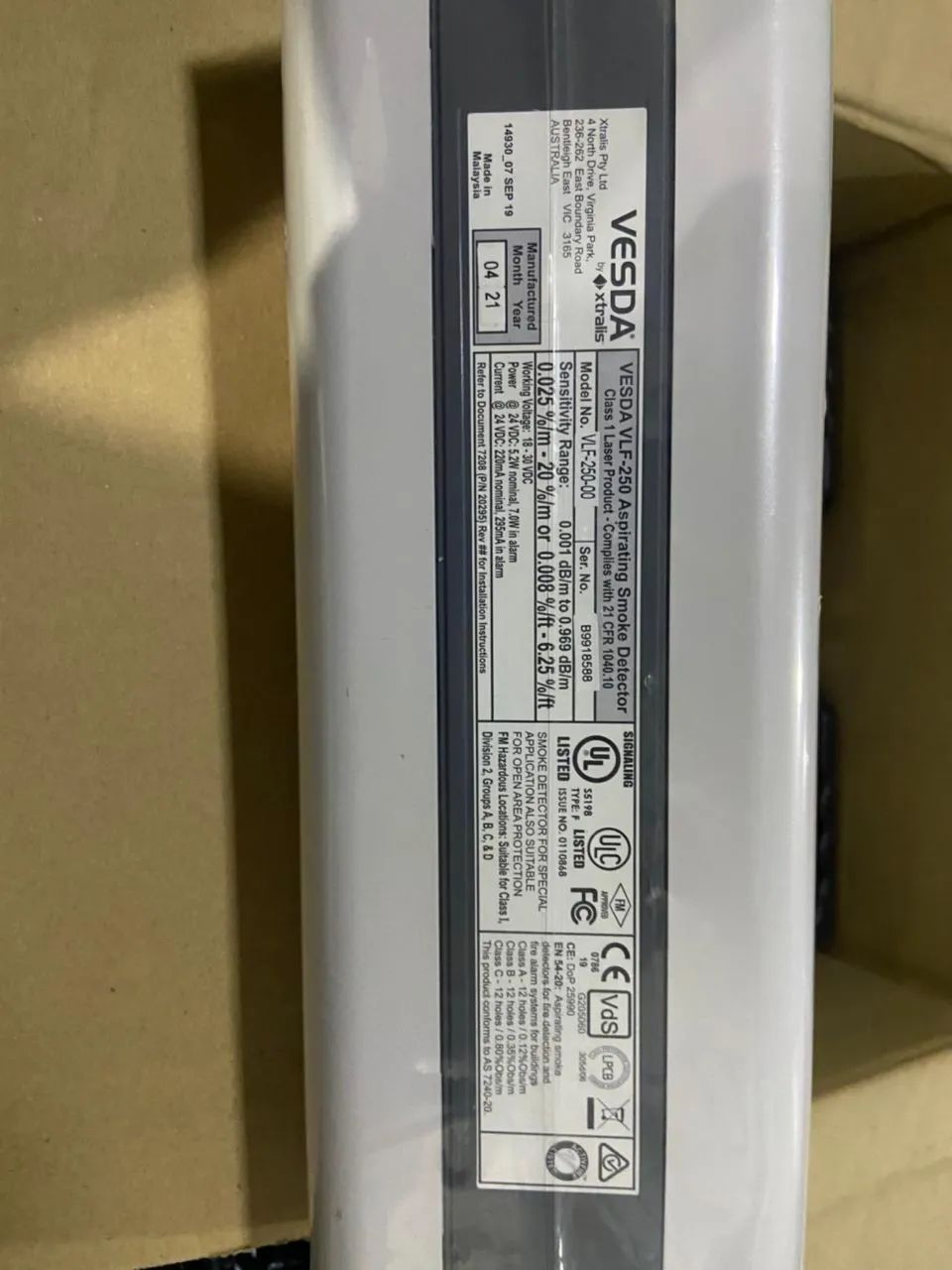 Vesda Xtralis Detector Por Aspiração Vlf-250-00 - Foto 3