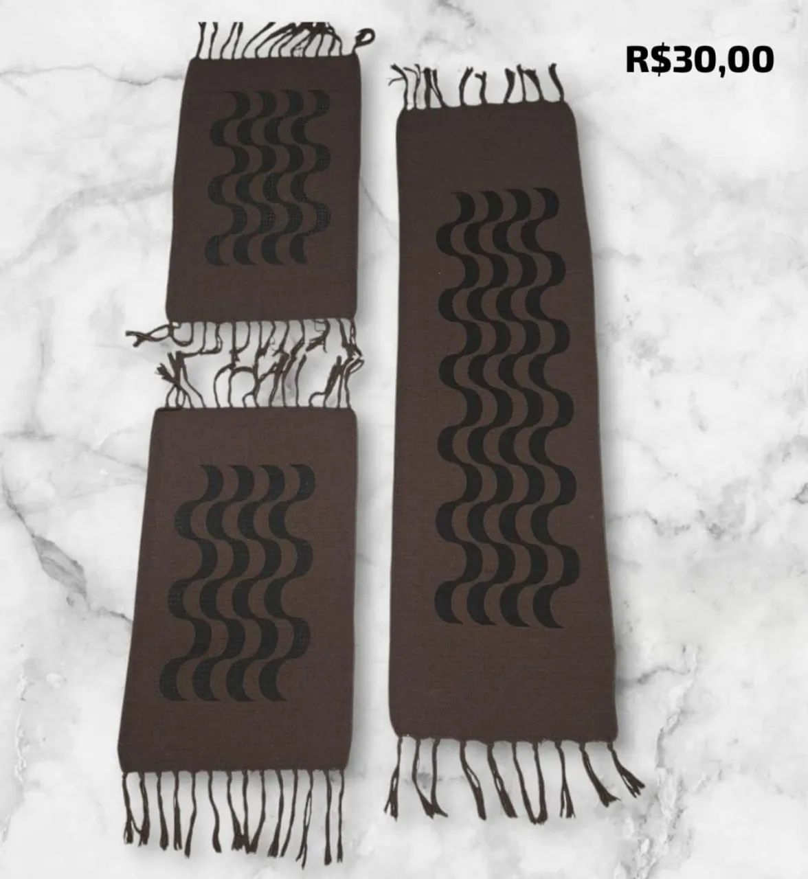 Jogo de Tapetes Decorativos Ondas 