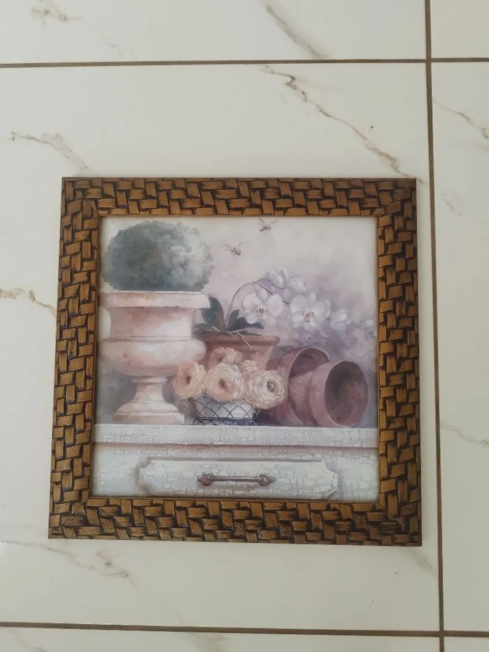 2 Quadros 40x40cm para sala - Barato 