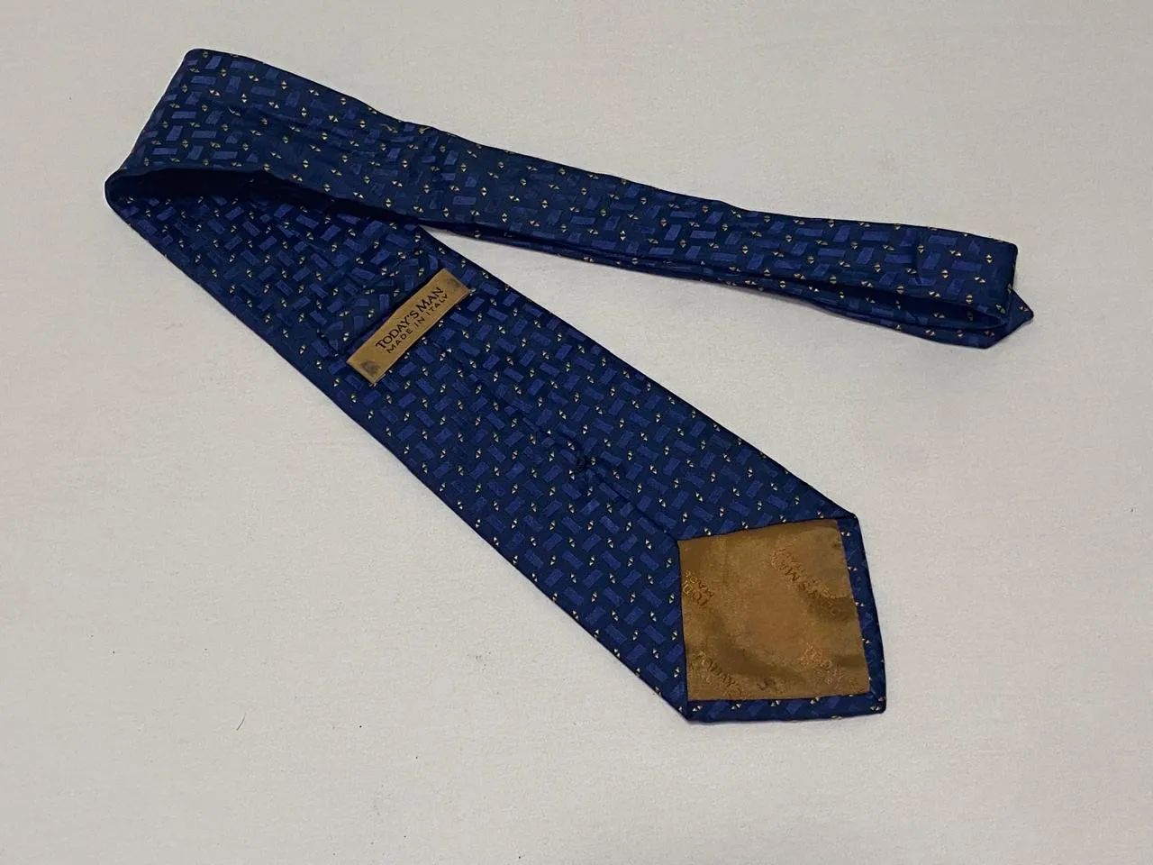 Gravata Todays Man Azul Escuro Estampada Bom Estado - Foto 4