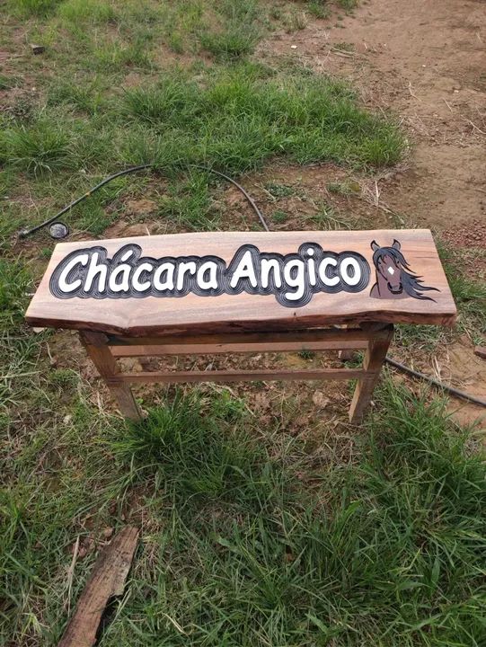 Placa de madeira  - Chácara, Rancho, Sítio, Fazenda - Foto 3