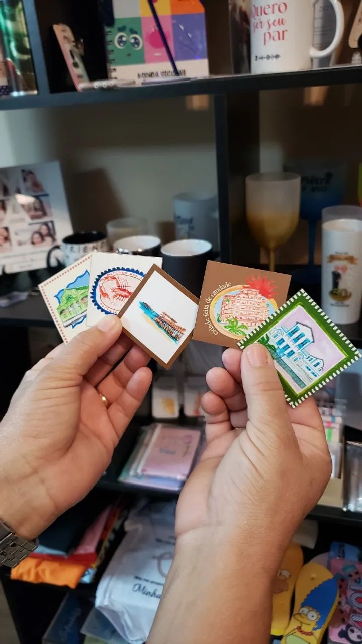 Imã de geladeira personalizado com logomarca ou foto