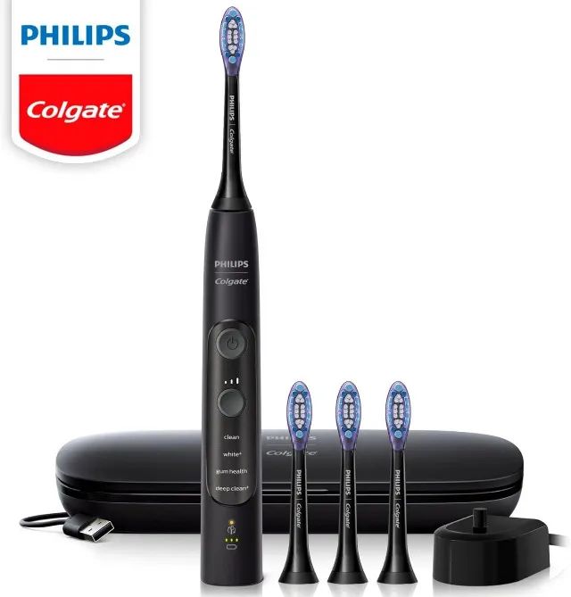 Colgate Escova De Dente Elétrica Philips Sonicpro 70 Recarregável Tem 3 Refis e estojo - Foto 3