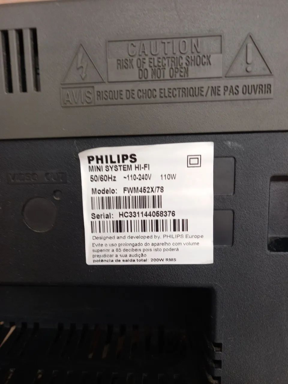 Mini System hi-fi Philips modelo FWM452X/78 com DEFEITO - Foto 5