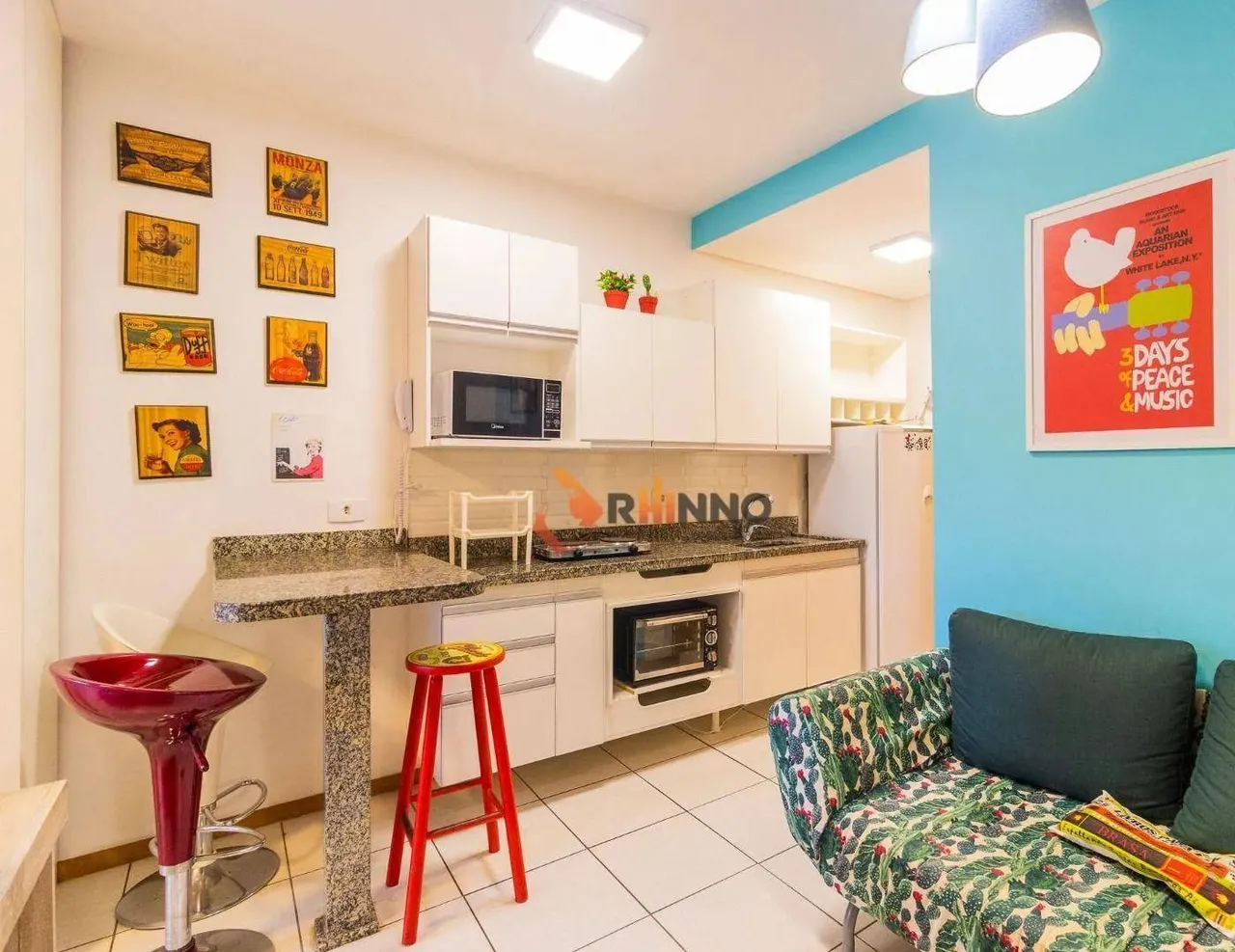 Studio mobiliado com 1 dormitório à venda, 27 m² - Centro - Curitiba/PR