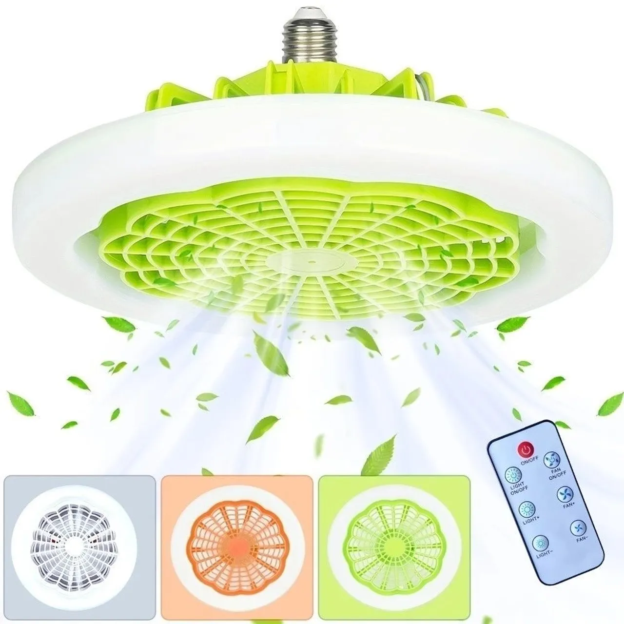 Ventilador de Teto com Lâmpada LED - Iluminação e Ventilação em um Só!