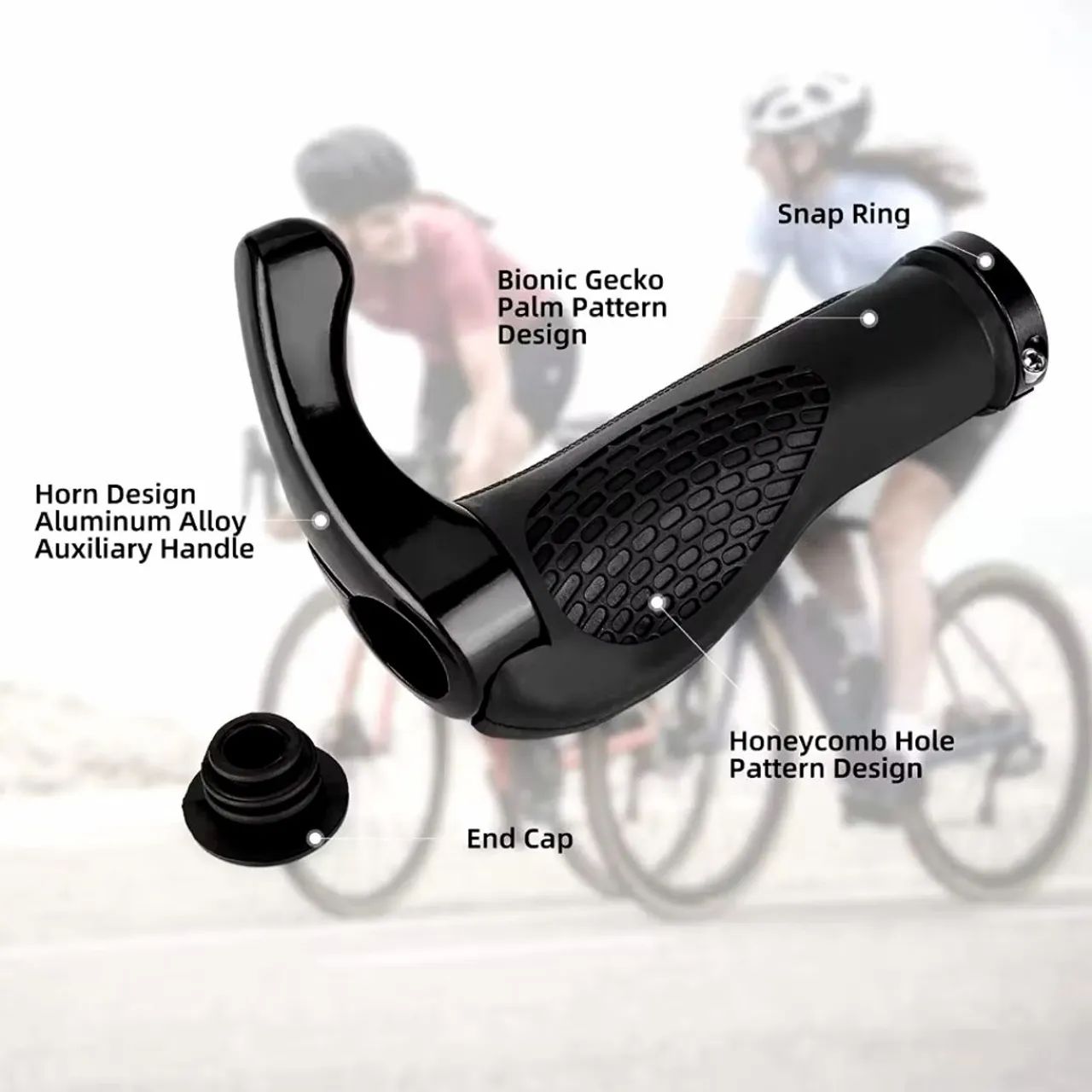 Par Manoplas para bicicleta com Bar End - Foto 3