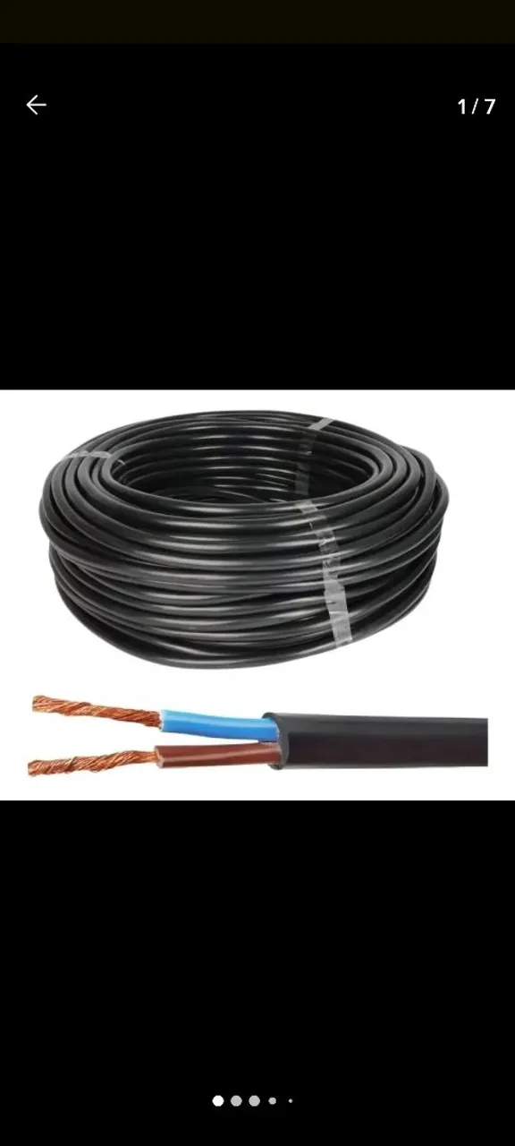 Cabo Elétrico Flexível 6mm 32 metros Novo Tecfio