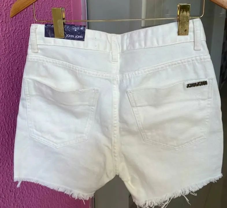 Shorts Jeans Branco John John - Foto 2