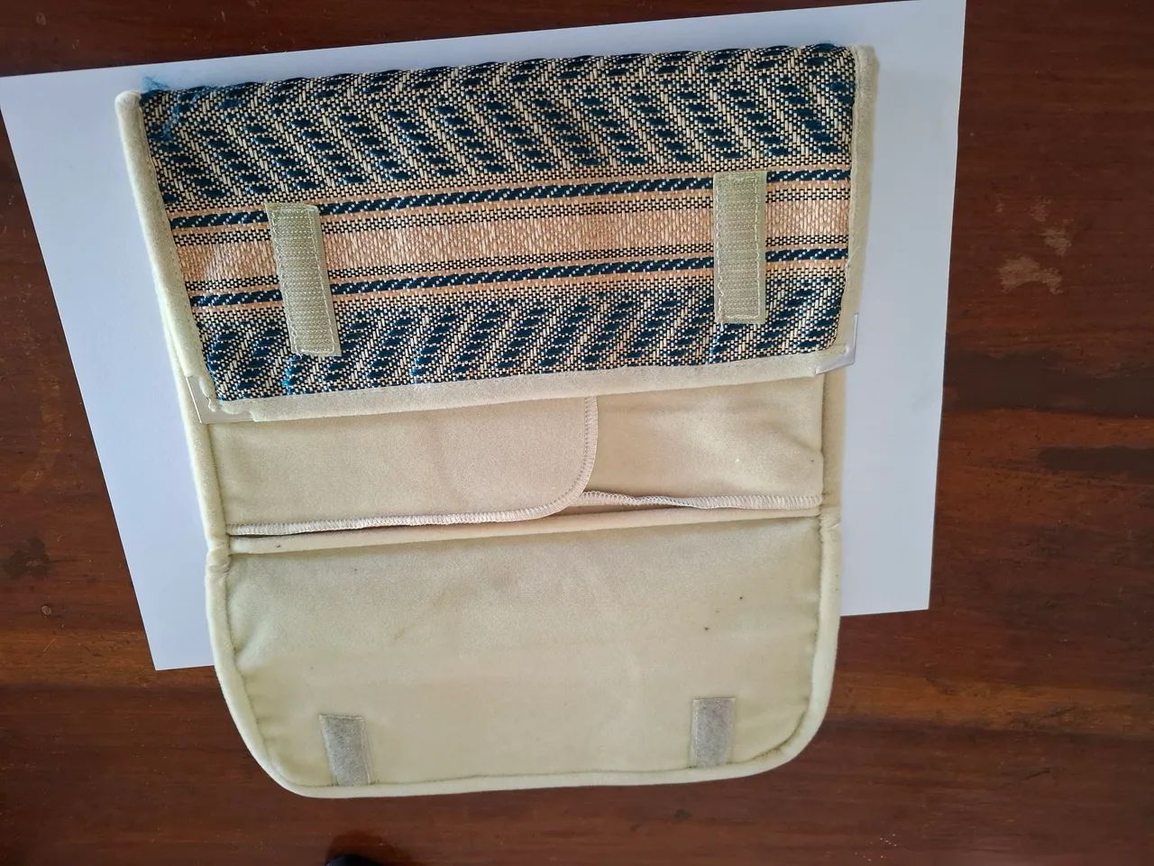Bolsa para guardar joias - Bege e Azul - Foto 4