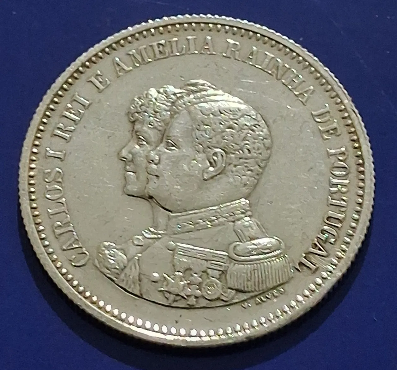 Moeda Portuguesa Carlos I e Amélia Rainha