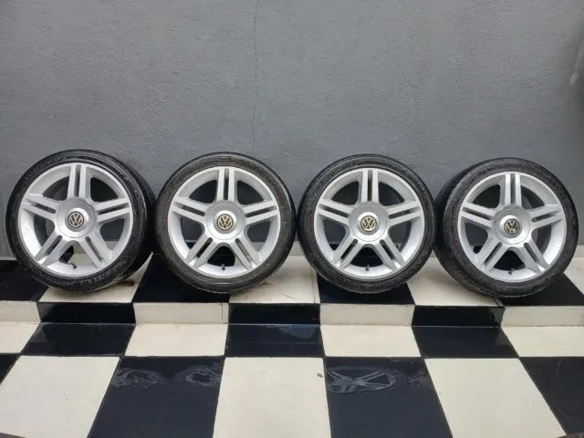 Scorro S182 aro 17 multifuros de 4 c/ pneus 205/45 bons - Foto 2