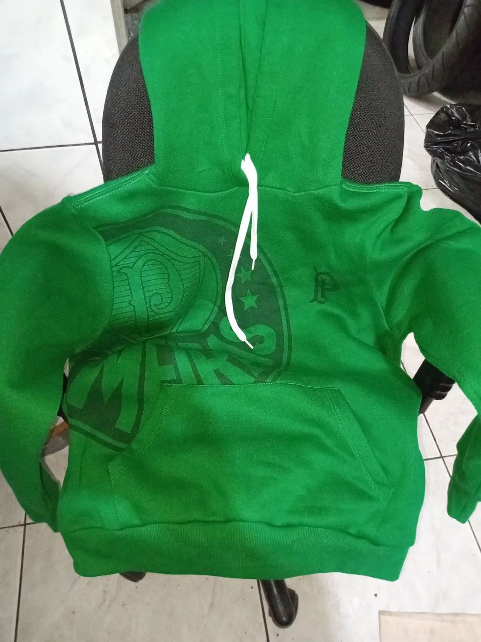 Moletom Verde com Capuz Palmeiras Original - Foto 3