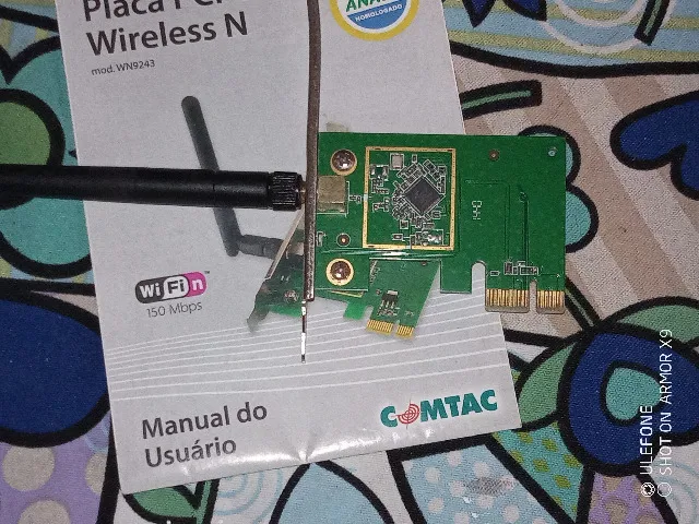 PLACA DE REDE WIRELESS WiFi N 150 Mbps RALINK COMTAC PCI EXPRESS ( USADO ).)