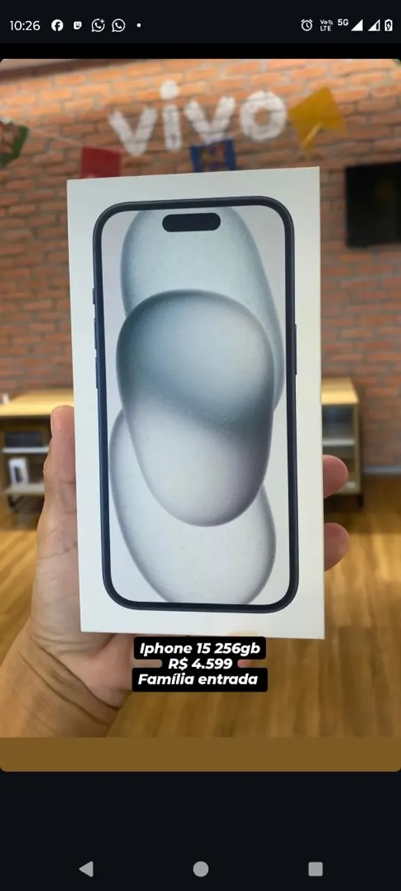 iPhone 15 normal com 256 GB