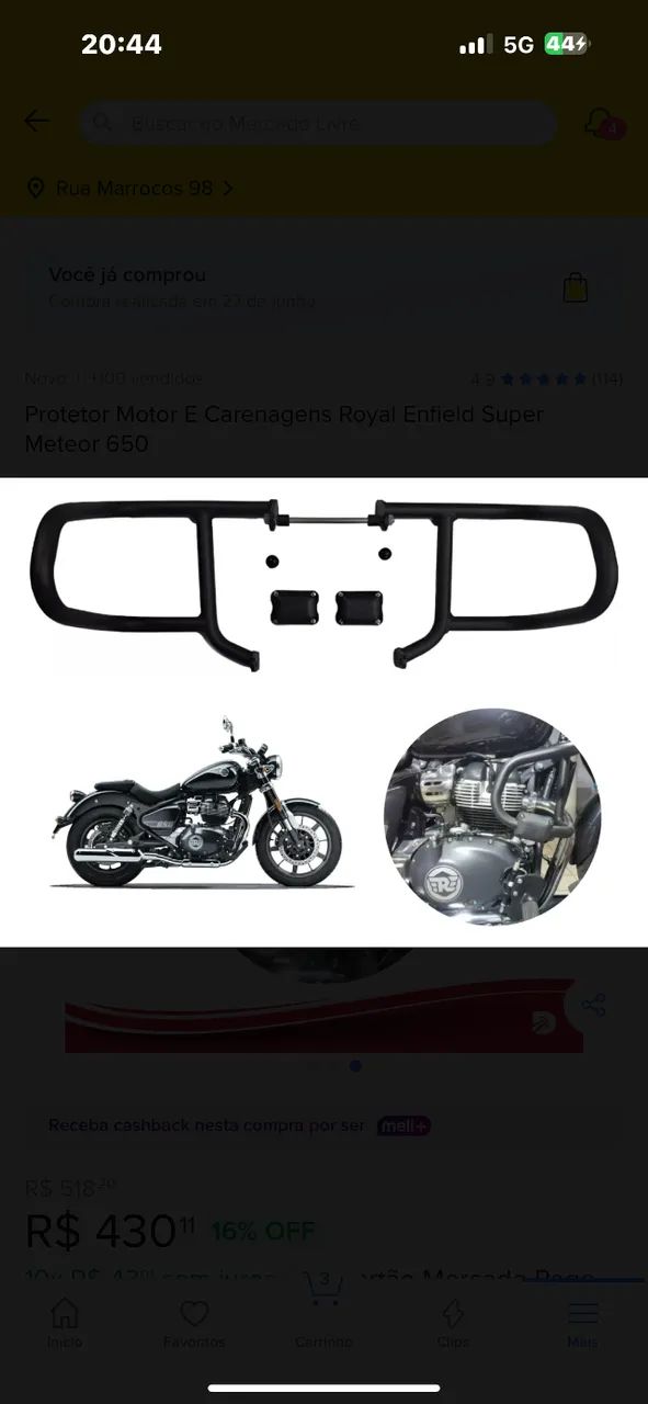Protetor de Motor Royal Enfield Super Meteor 650