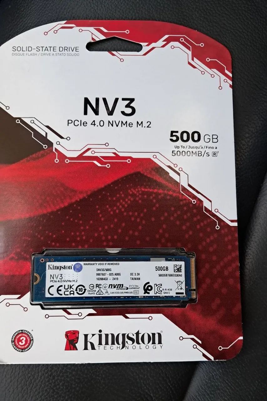 SSD M.2 500GB Kingston NV3 PCIe 4.0 NVMe Novo