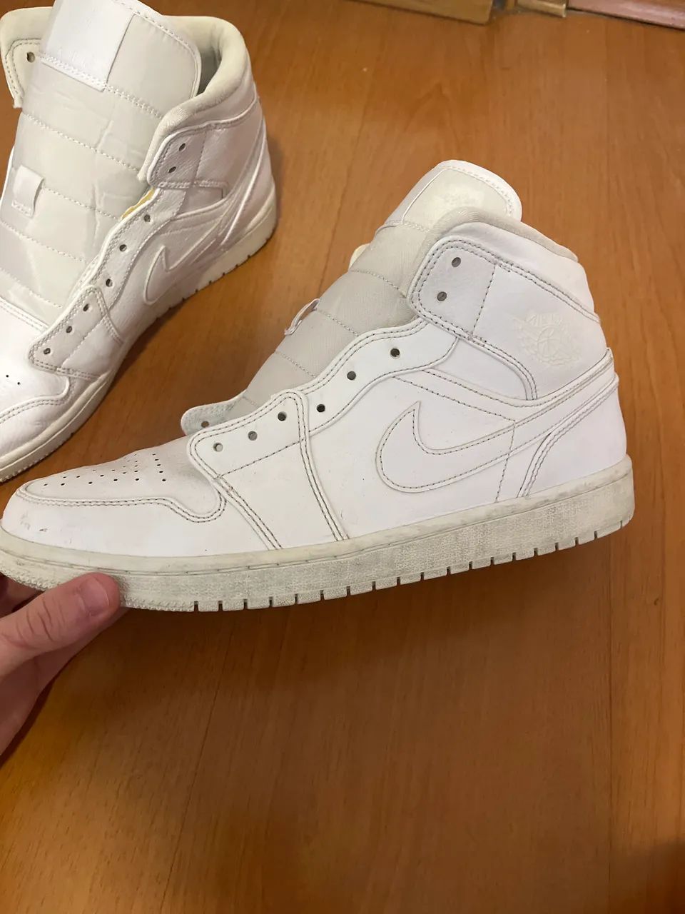 Jordan 1 mid todo branco  - Foto 2